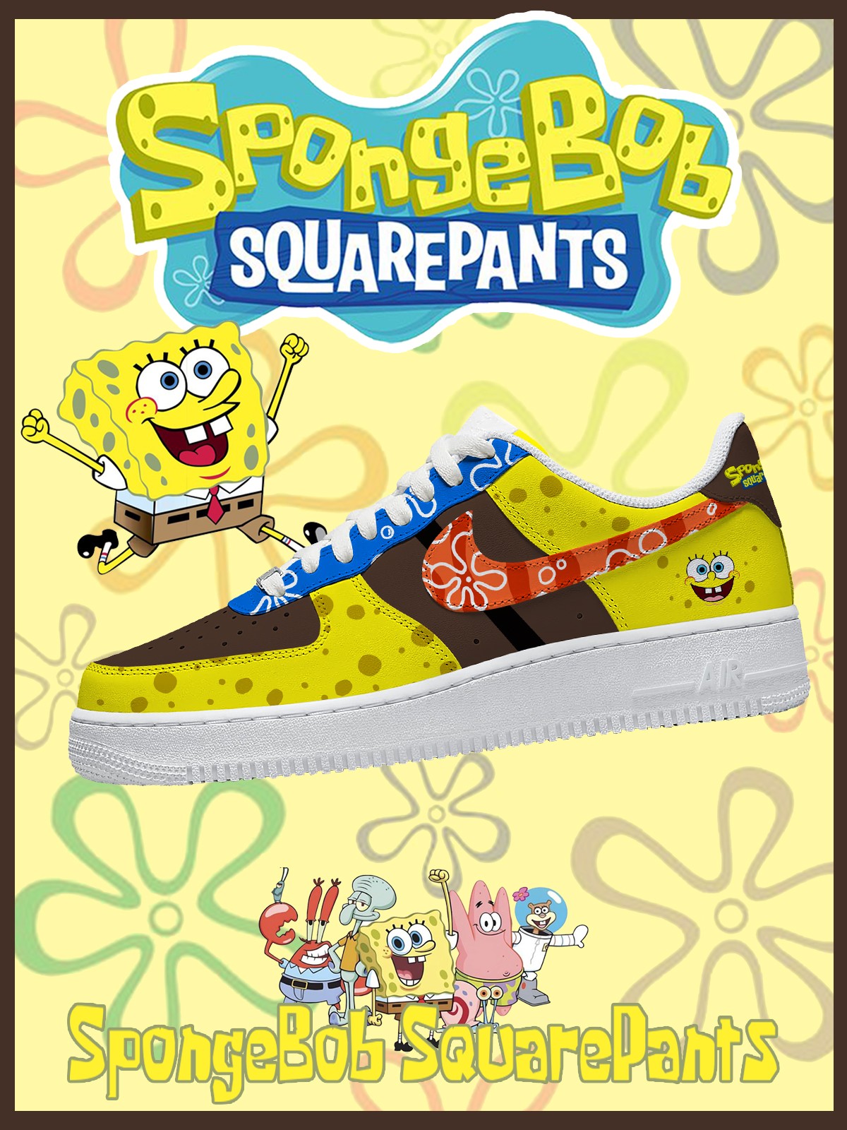 SquarePants V.1 Custom Sneakers SquarePants V.1 Custom Sneakers Sneakatelier