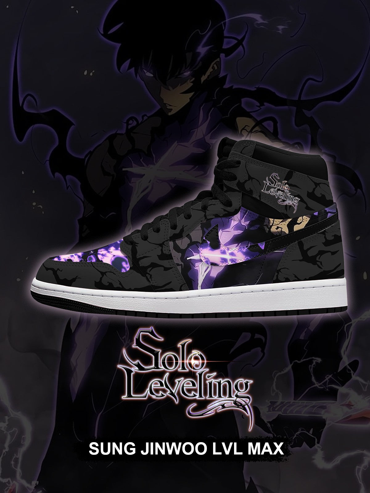 Sung Jinwoo LVL Max V.1 Custom High-Top Sneakers Sung Jinwoo LVL Max V.1 Custom High-Top Sneakers Sneakatelier