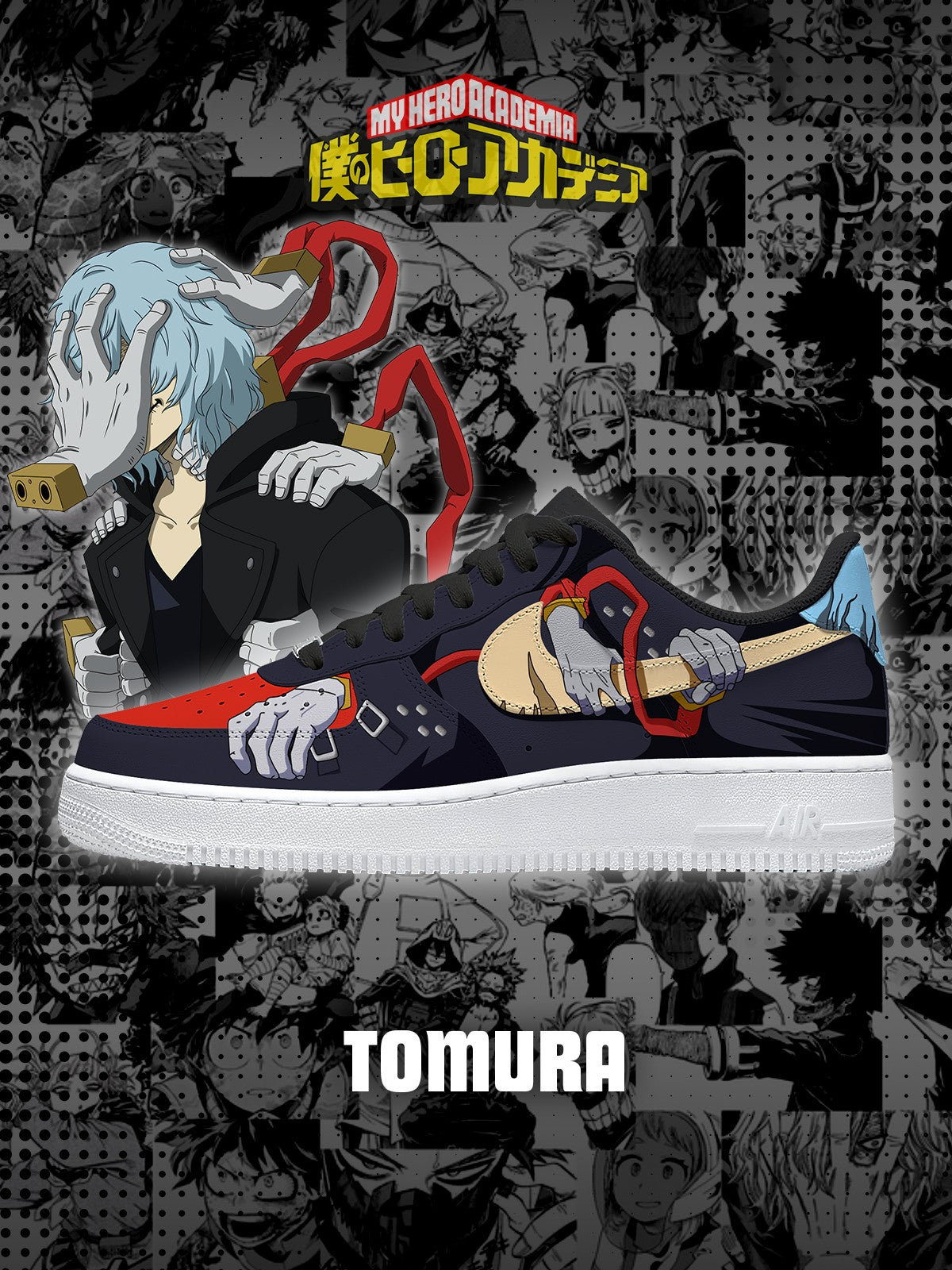 Tomura Shigaraki Custom Sneakers Tomura Shigaraki Custom Sneakers Sneakatelier