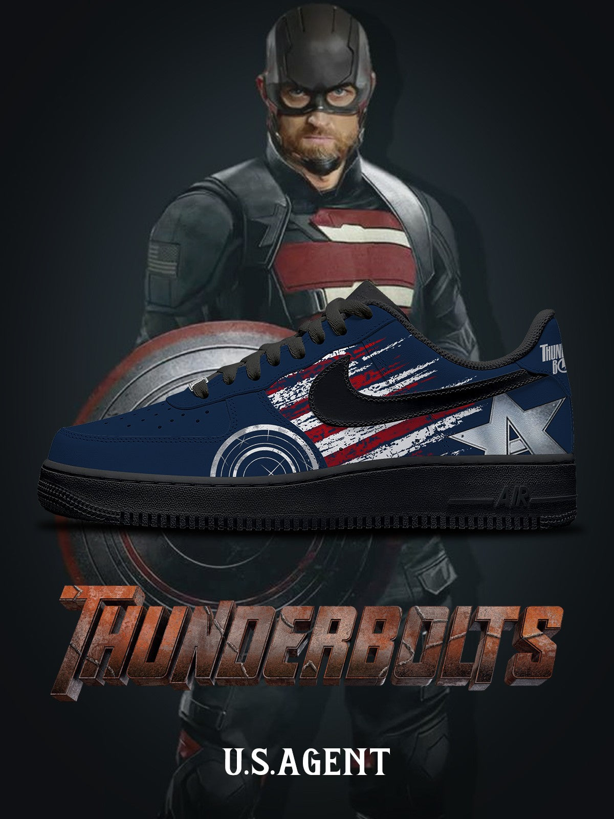U.S.Agent V.1 Custom Sneakers U.S.Agent V.1 Custom Sneakers Sneakatelier