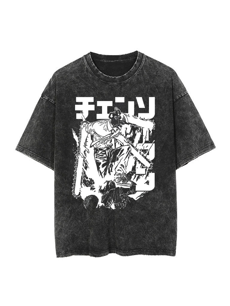 Chainsaw Man Vintage Tee Chainsaw Man Vintage Tee Sneakatelier