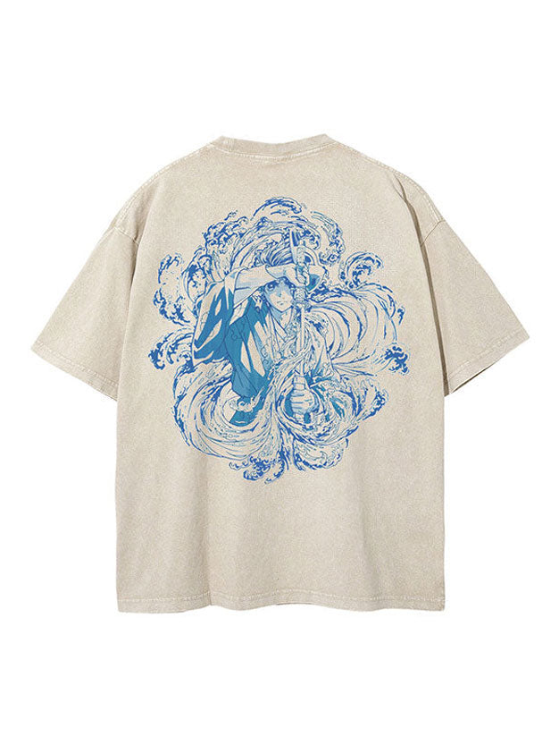 TANJIRO WATER BREATHING 2-SIDED VINTAGE TEE TANJIRO WATER BREATHING 2-SIDED VINTAGE TEE Sneakatelier